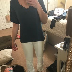 LC Lauren Conrad short sleeve blue sweater